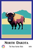 North Dakota - Floral States of America - Single Block