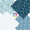 Island Hopping - Wide Back and Matching PIllowcase Kit Fabric - Snowdrift (Winter Magic)
