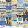 Free Spirit Fabrics - Indigo Palette by Tim Holtz - PWTH290.INDIGO- Indigo Collage