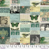 Free Spirit Fabrics - Teal Palette by Tim Holtz - PWTH270.TEAL - Teal Collage