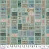 Free Spirit Fabrics - Teal Palette by Tim Holtz - PWTH272.TEAL - Teal Tickets