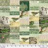 Free Spirit Fabrics - Green Palette by Tim Holtz - PWTH260.GREEN - Green Collage