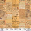 Free Spirit Fabrics - Orange Palette by Tim Holtz - PWTH235.ORANGE - Orange Ephemera