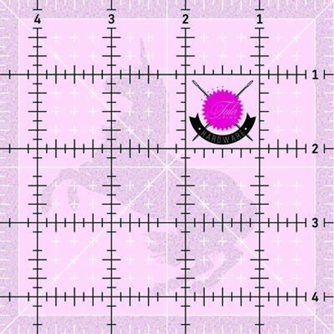 Tula Pink 4 1/2in Square Ruler Unicorn