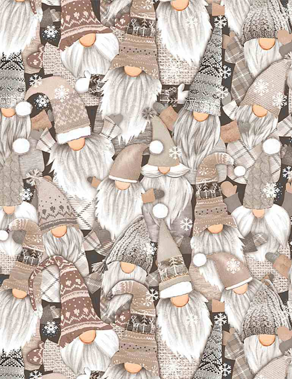 Gnomes for the Holidays by Gail Cadden 100% Cotton Fabric