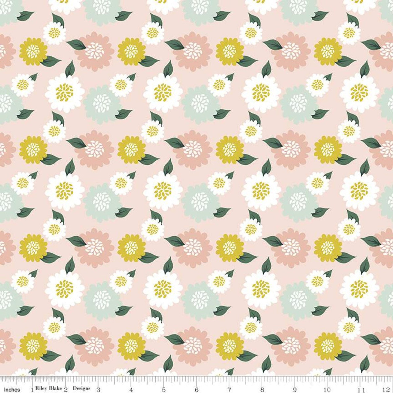 Riley Blake Designs - With A Flourish by Simple Simon - C12734-BLUSH -  Leaves Blush