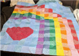 Rainbow Heart Pillow