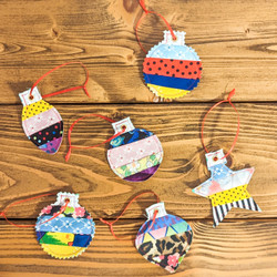 Scrappy Fabric Tree Ornaments