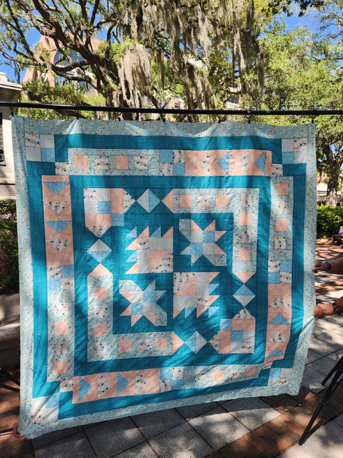 Puzzle Mystery Quilt - Savannah 2026 Retreat - Tybee (Gulf Breeze by Art Gallery) - DIE CUT KIT