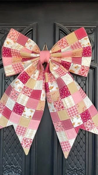 Patchwork Quilted Bow - Scrappy