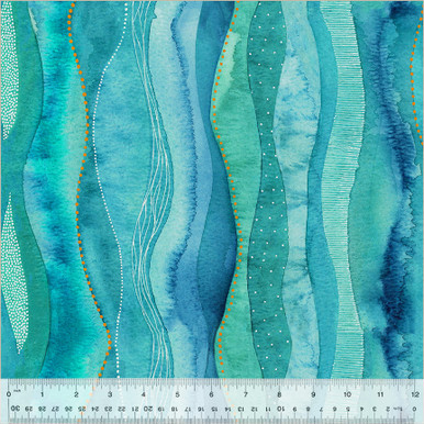 REMNANT: 31" PIECE Windham Fabrics - Ebb & Flow by Essoldo Design - 54027DM-1
