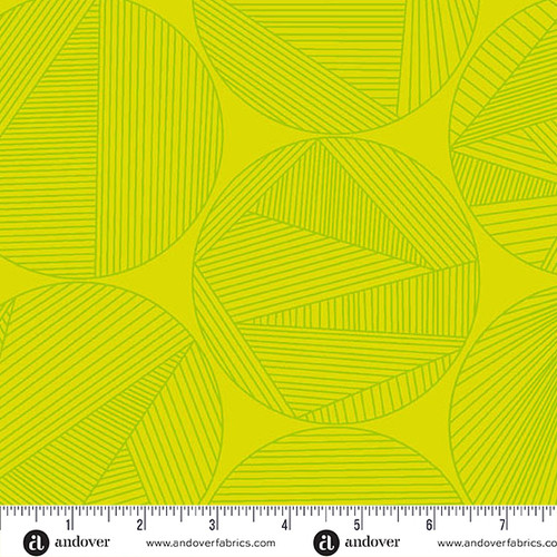 Wideback Fabric (108") - Andover Fabrics - Eclectic Yellow Spheres by Giucy Giuce - AW-1515-G