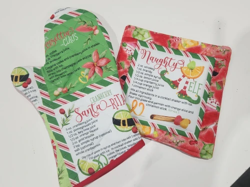 Happy Alcoholidays - Oven Mitt & Hot Pad Kit