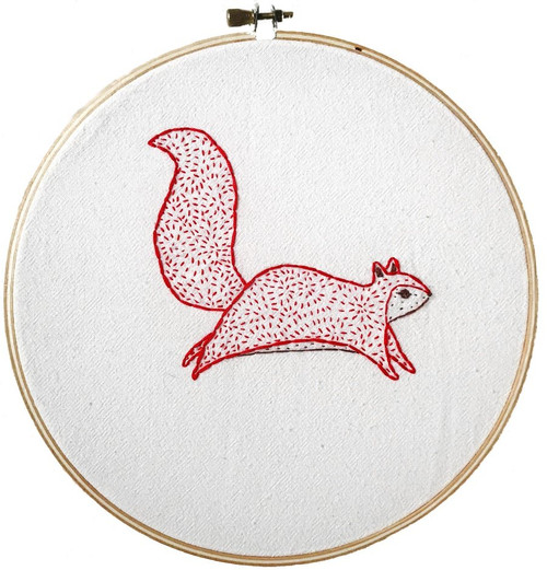 Bramble Squirrel Embroidery Sampler