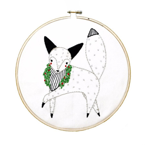 Merriment Arctic Fox Embroidery Sampler