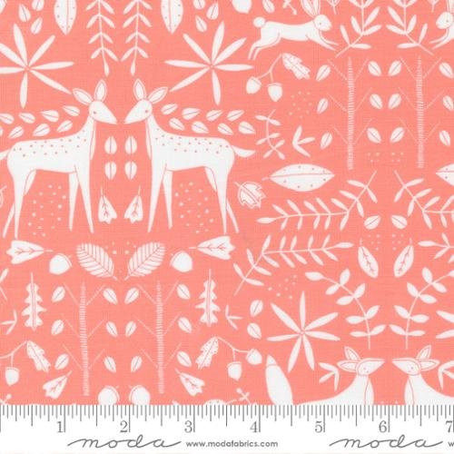 Moda Fabrics - Nocturnal 48334 13-  Forest Otomi Blender Animals- Primrose