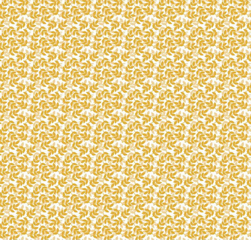 Riley Blake Designs - With A Flourish by Simple Simon - C12734-MUSTARD - Leaves Mustard