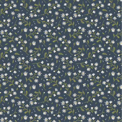 Poppie Cotton - Sunshine & Chamomile - SC23514 - Chamomile Navy