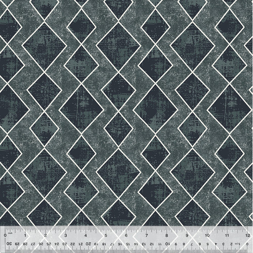 Windham Fabrics - Swatch by Michael Mullan - 53506-3 - Slate Argyle