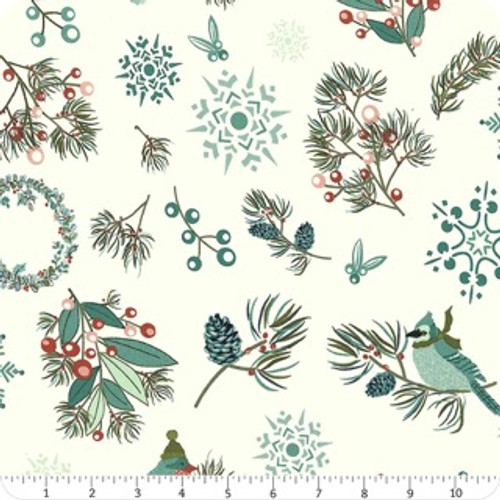 Riley Blake Designs - Arrival of Winter by Sandy Gervais - C13520-CREAM