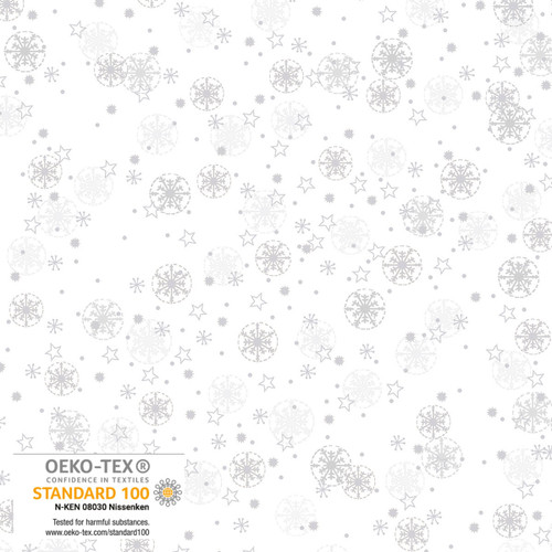 First Snow Fabric A - Stof Fabrics - Frosty Snowflake - 4590-107