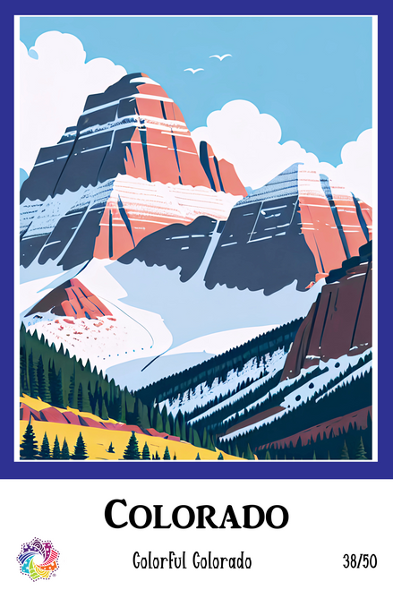 Colorado - Floral States of America - Single Block Colorado - Floral States of America - Single Block