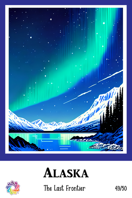 Alaska - Floral States of America - Single Block