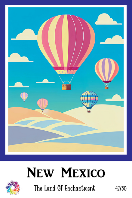 New Mexico - Floral States of America - Single Block