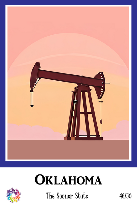 Oklahoma - Floral States of America - Single Block