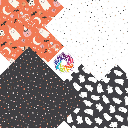 Mystery Five-O - Island Hopping - Midnight (Hey Pumpkin by Riley Blake) - DIE CUT KIT