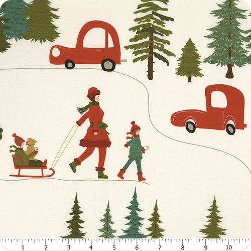 Island Hopping - Wide Back and Matching PIllowcase Kit Fabric - Gingerbread (Stof Metallic Holiday Island Hopping - Wide Back and Matching PIllowcase Kit Fabric - Gingerbread (Stof Metallic Holiday