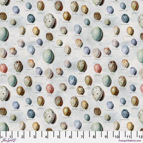 Free Spirit Fabrics - Blue Palette by Tim Holtz - PWTH285.BLUE - Blue Eggs