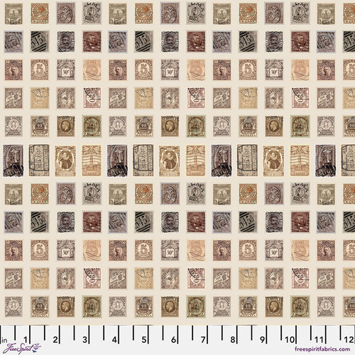 Free Spirit Fabrics - Neutral Palette by Tim Holtz - PWTH251.NEUTRAL - Neutral Stamps