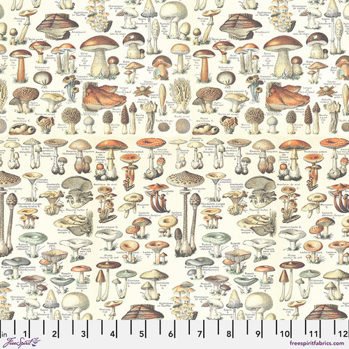 Free Spirit Fabrics - Orange Palette by Tim Holtz - PWTH236.ORANGE - Orange Toadstools