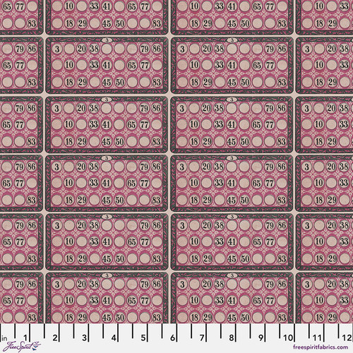 Free Spirit Fabrics - Pink Palette by Tim Holtz - PWTH216.PINK - Pink Tickets