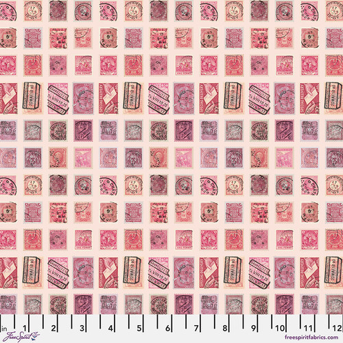 Free Spirit Fabrics - Pink Palette by Tim Holtz - PWTH211.PINK - Pink Toile