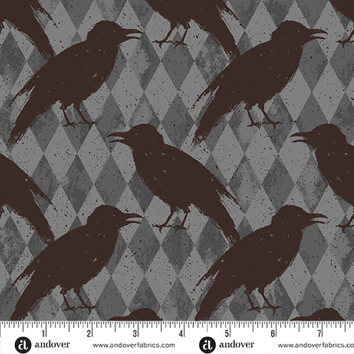 Aloha Kona Eclipse Andover Fabrics - Nevermore - A-1075-C - Grey - Crow Harlequin Aloha Kona Eclipse Andover Fabrics - Nevermore - A-1075-C - Grey - Crow Harlequin