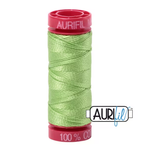 Aurifil Mako 12wt 55yd - 5017 - Shining Green