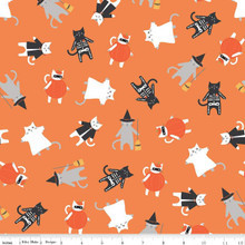 Riley Blake Designs - Hey Bootiful by My Mind's Eye - C13130  - Orange (5 yard continuous cut)
