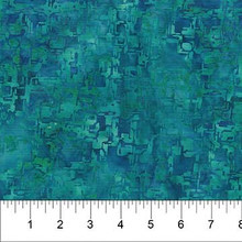 Northcott Fabrics - Pebbles & Daisies by Banyan Batiks - 80854-63 - Teal (5 yard continuous cut)