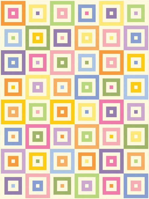 January - Striped Squares