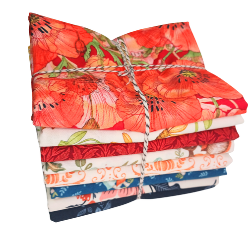 (5) 8 Half Yard Cuts, Fall Blooms