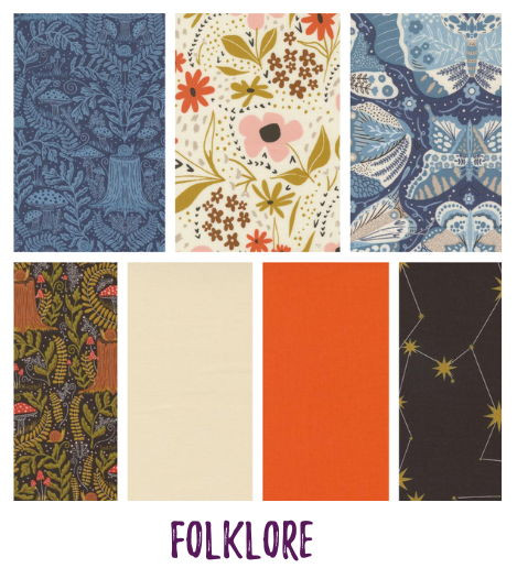 Mystery Five-O - Folklore (Night Owl by Gingiber for Moda Fabrics) - CUT FROM THE BOLT KIT