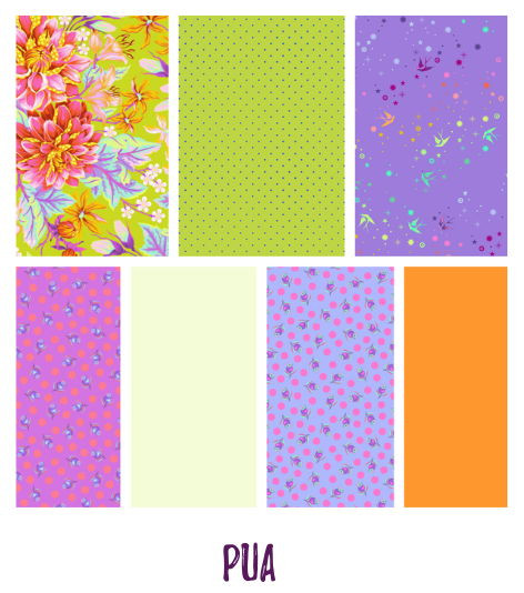 Mystery Five-O - Pua (Tula Pink for FreeSpirit Fabrics) - CUT FROM THE BOLT KIT