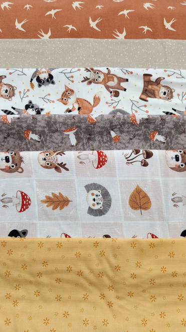 (25) Fall Bundle 1 - Cheerful Critters - 6 half yards