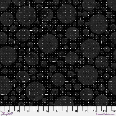 REMNANT: 33" PIECE Free Spirit Fabrics - Black and White Musical by Katie Pasquini Masopust - PWKP064 - Black