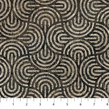 REMNANT: 30" PIECE  Northcott - Retro Vibes Dark by Linda Ludovico - 27742-99