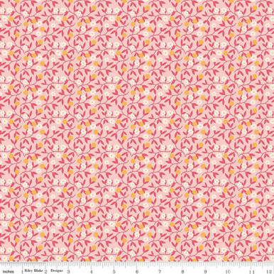 REMNANT: 30" PIECE Riley Blake Designs - Gentler Times by Lori Holt - C16478-Coral