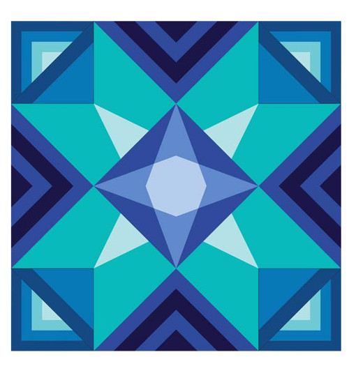 Magic Mini (24" x 24") - Single Block - Denver Retreat - Hybrid (Precut and Cut from Bolt)