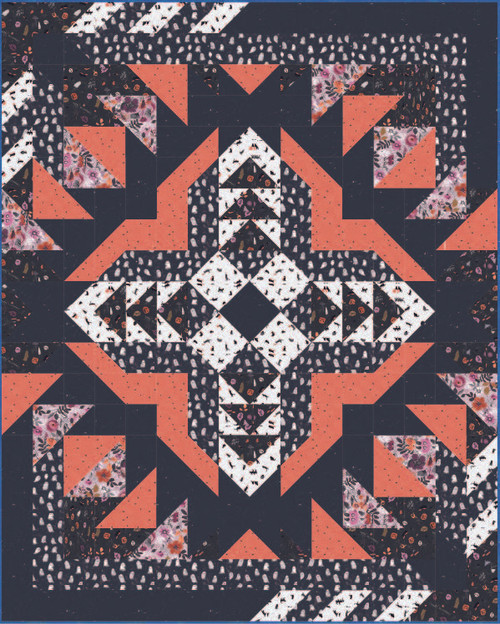 Puzzle Mystery Quilt - Wild West - Small Ghost Town (Eerie by Art Gallery Fabrics) - DIE CUT KIT